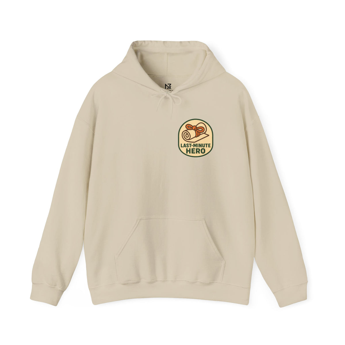 Last-Minute Gift Hoodie | Minimal Chest Print, Vintage Receipt Badge