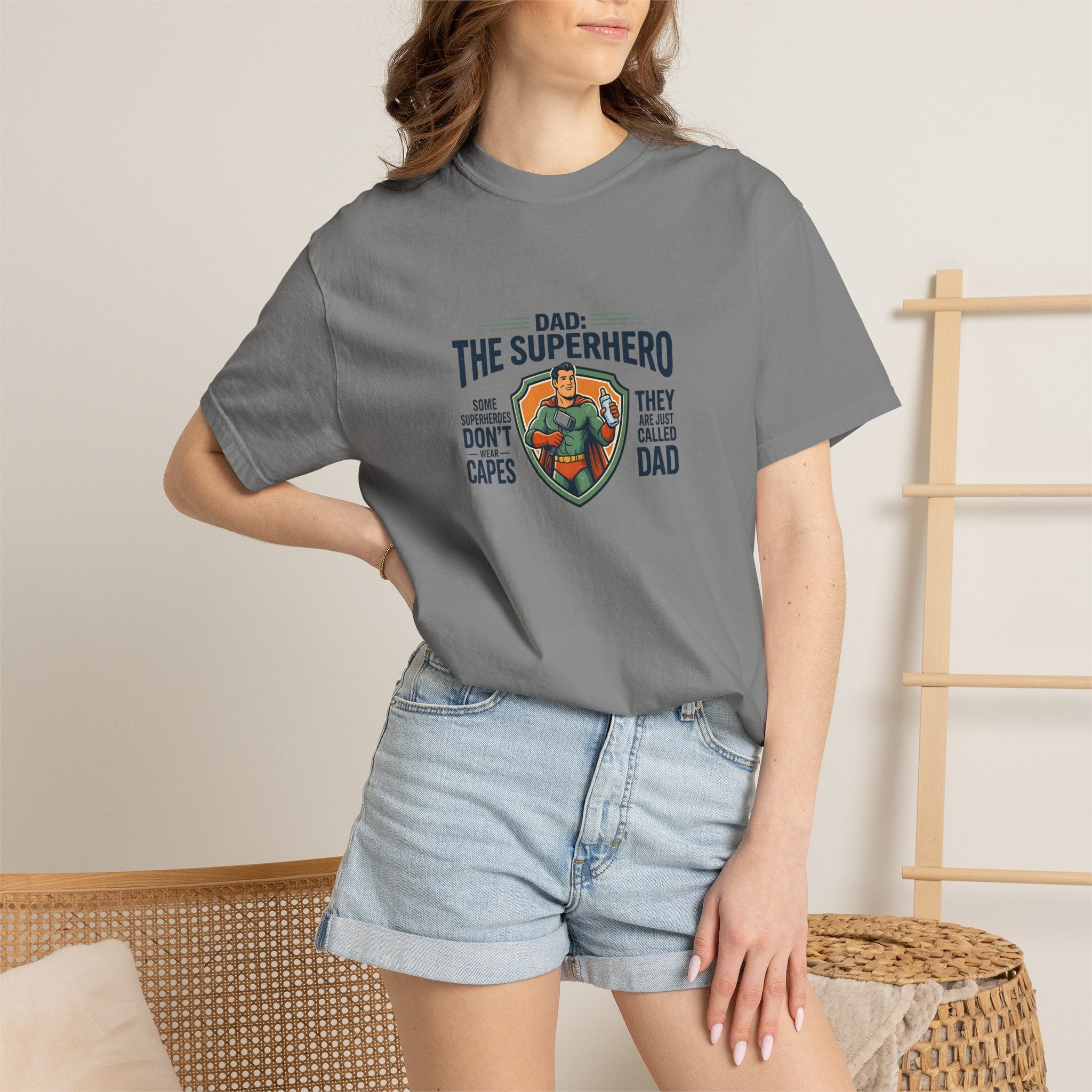 Dad: The Superhero T-Shirt — "Dad: The Superhero, They Don’t Wear Capes, They Call Him Dad"