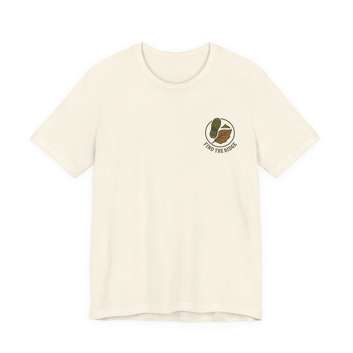 Hiking Tee | Small Chest Boot Print, Fall Foliage