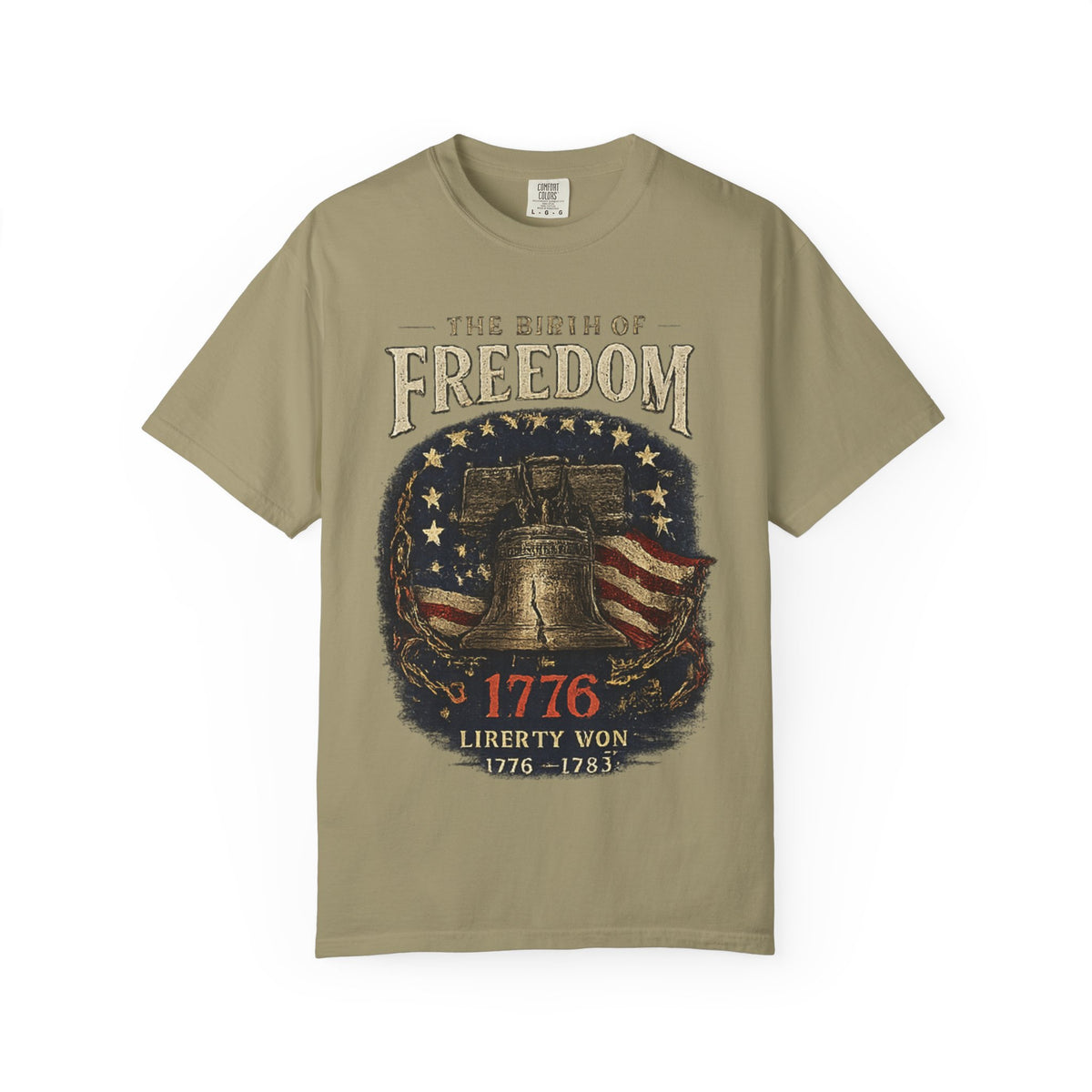 The Birth of Freedom 1776 Shirt, Retro America Tee, Vintage USA Flag T-Shirt, Liberty Bell Graphic Tee, Fourth of July Shirt,