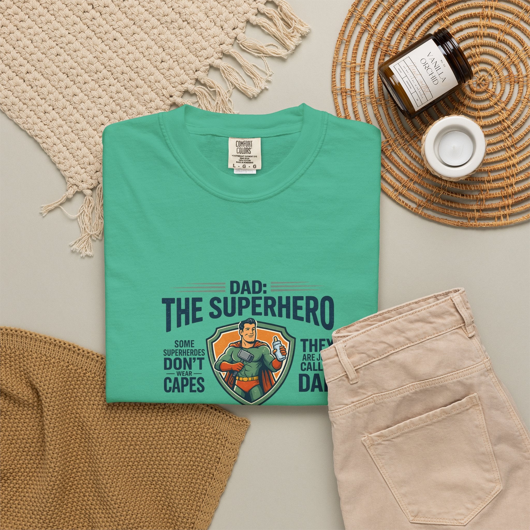 Dad: The Superhero T-Shirt — "Dad: The Superhero, They Don’t Wear Capes, They Call Him Dad"