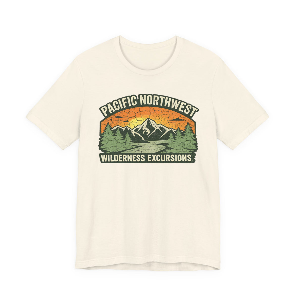 Pacific Northwest Wilderness Excursions T-Shirt | Mountain Trees Hiking Tee