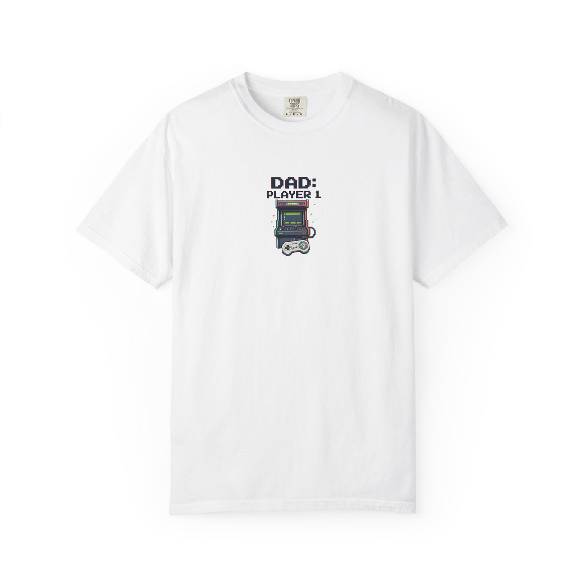 Dad Player 1 Retro Handheld Game T-shirt | Gamer Dad Tee