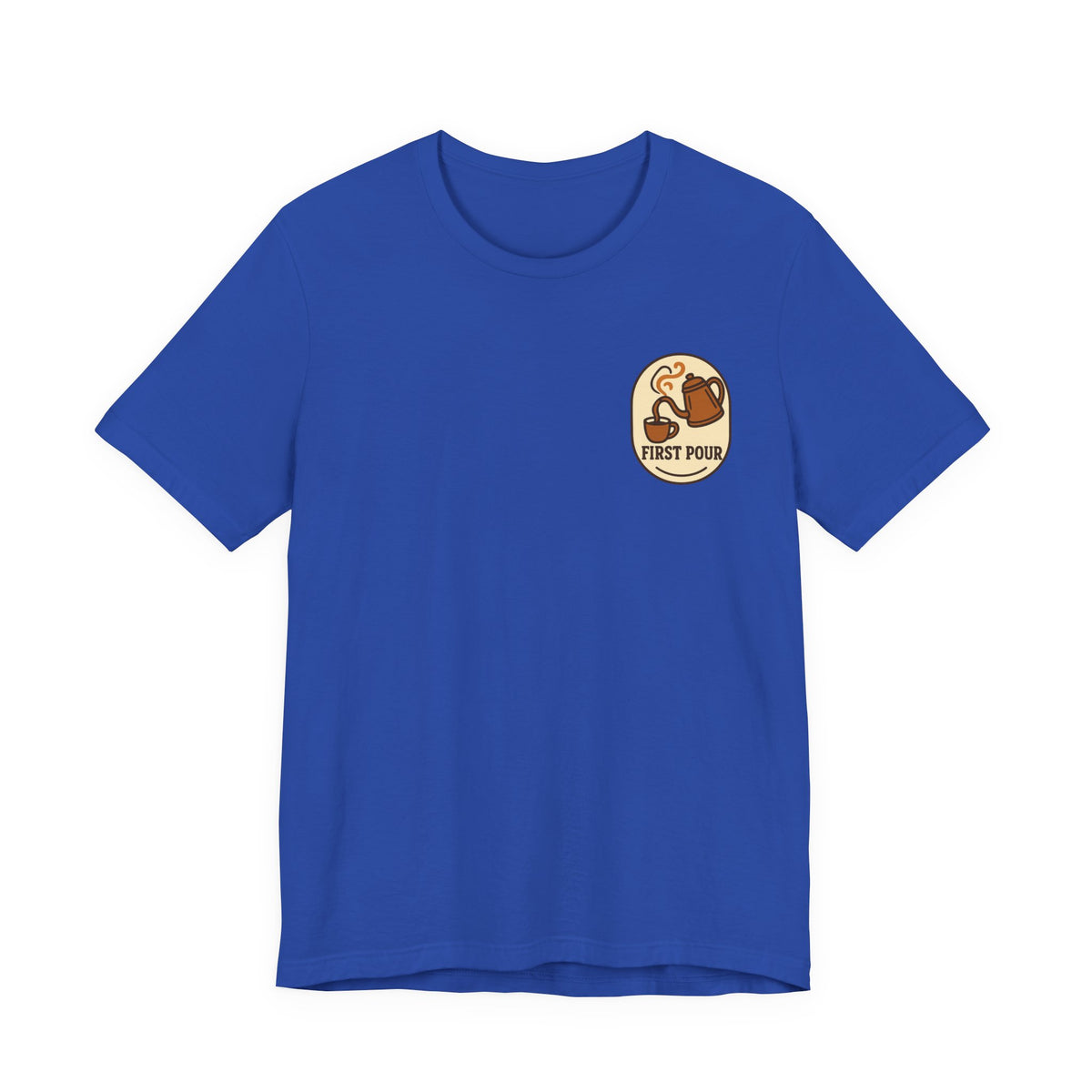 Pour Over Coffee Tee | Small Chest Emblem, Home-Brewing Gift
