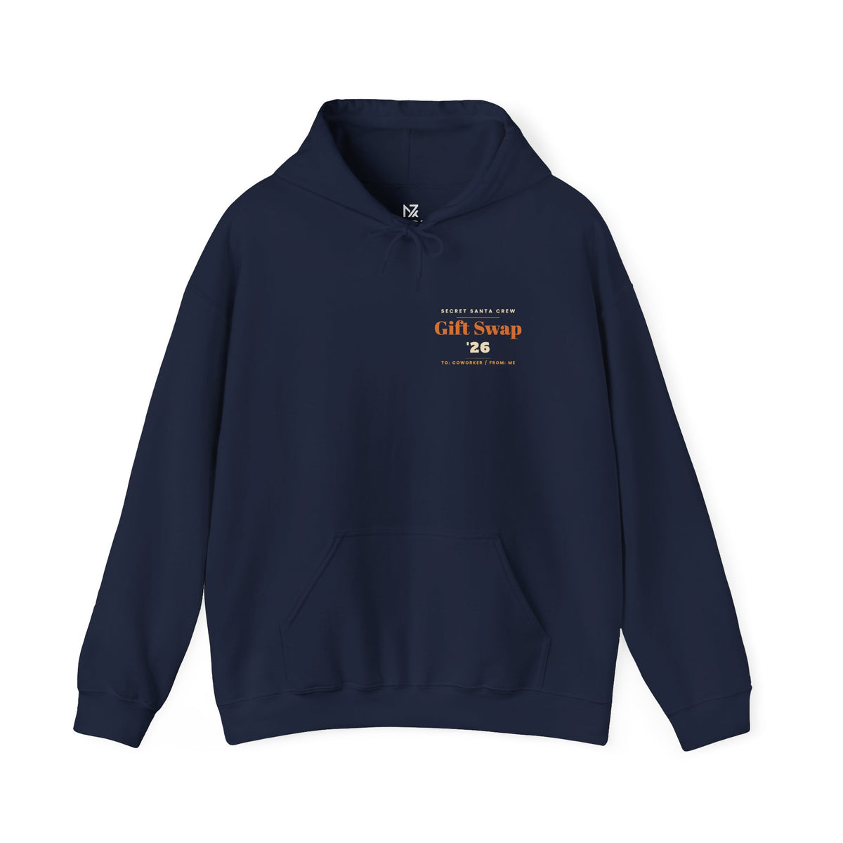 Secret Santa Hoodie | Office Gift Exchange, Small Left-Chest Print
