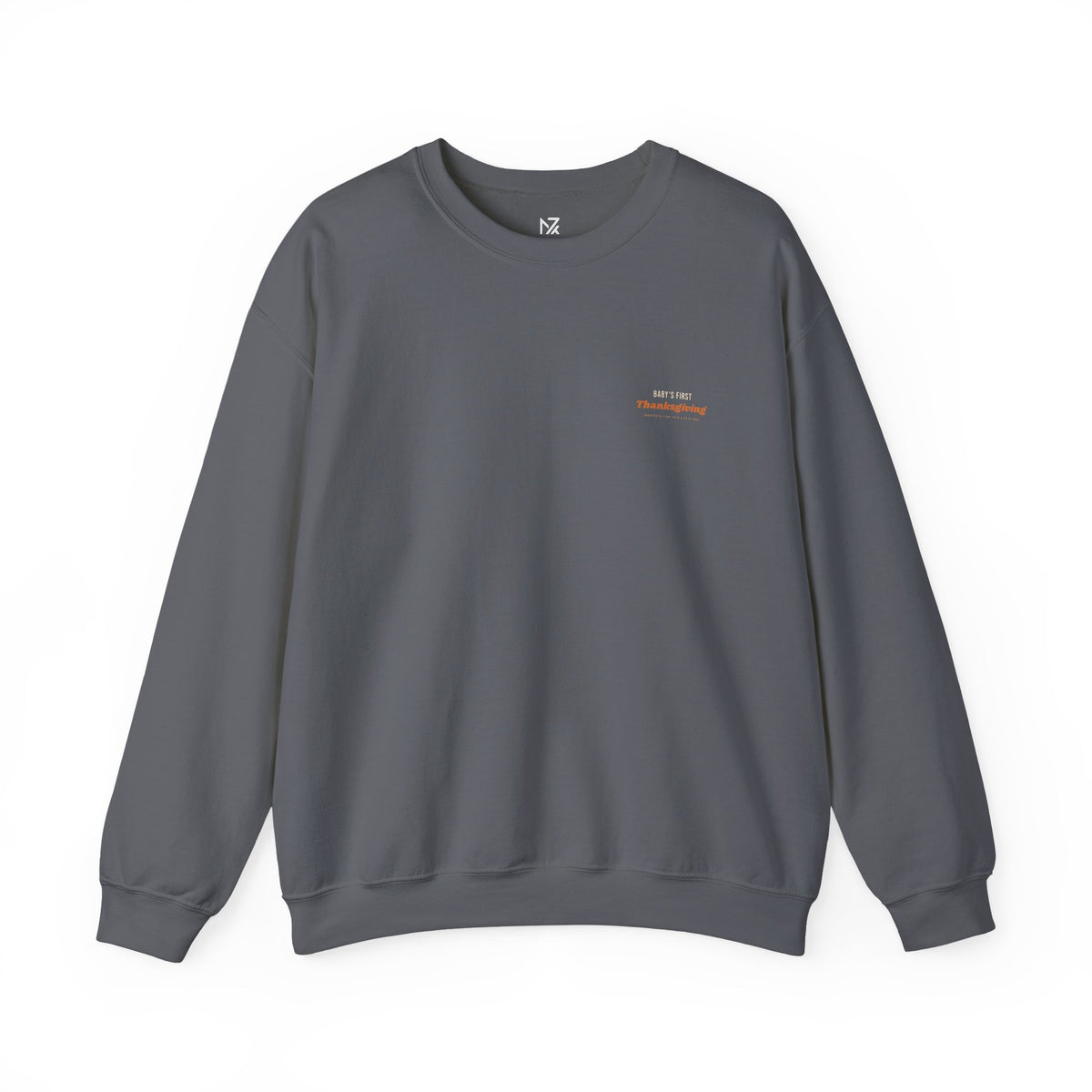 Baby's First Thanksgiving Sweatshirt | New Parents Gift, Minimal Left-Chest Print