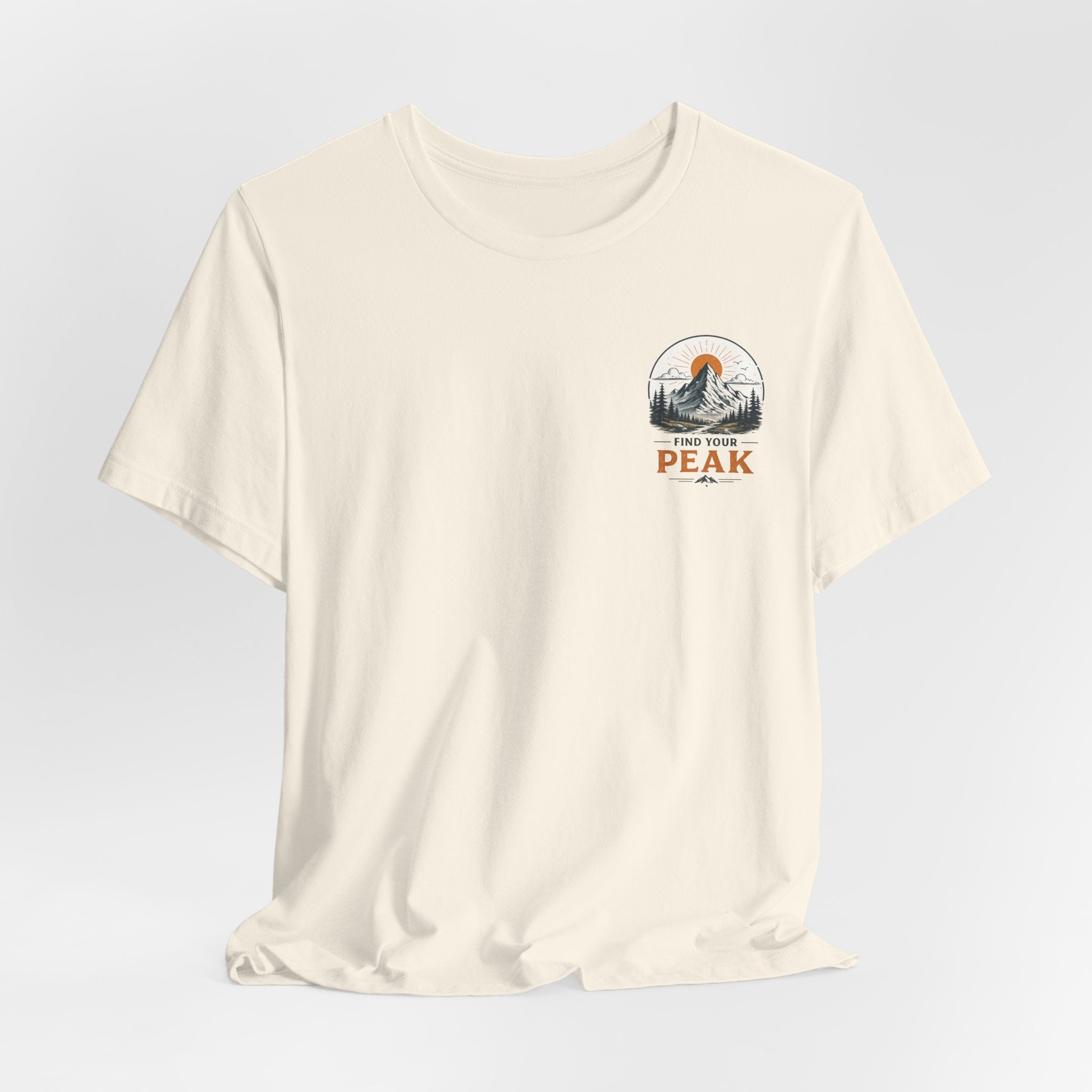 Peak Mountain Tee — Retro Sunrise Hiking T-Shirt