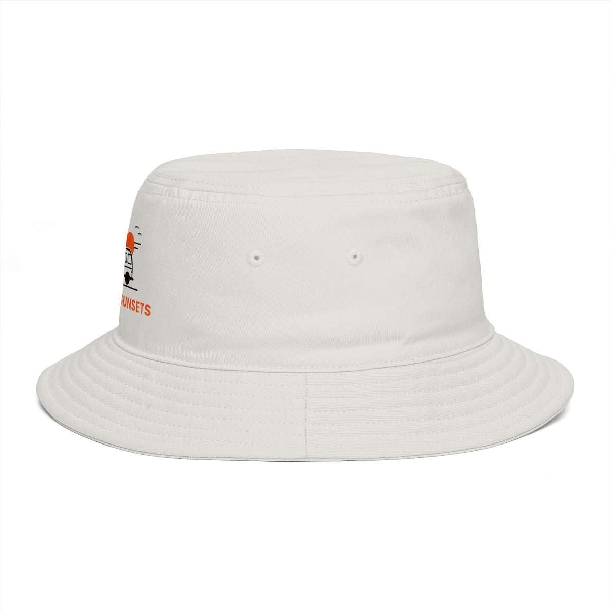 Chasing Sunsets Bucket Hat, Vintage Line Art Beach Hat, Cotton Summer Sun Hat, Surf Travel Gift