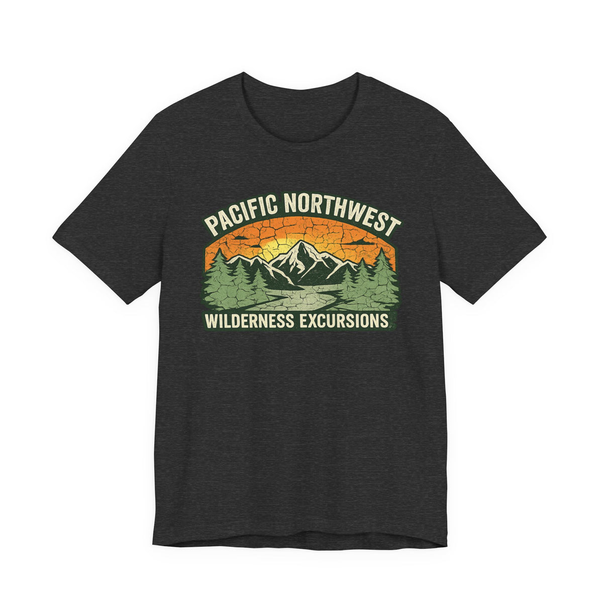 Pacific Northwest Wilderness Excursions T-Shirt | Mountain Trees Hiking Tee