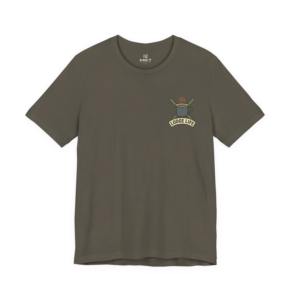 Ski Lodge Tee | Lodge Life, Minimal Left Chest Print