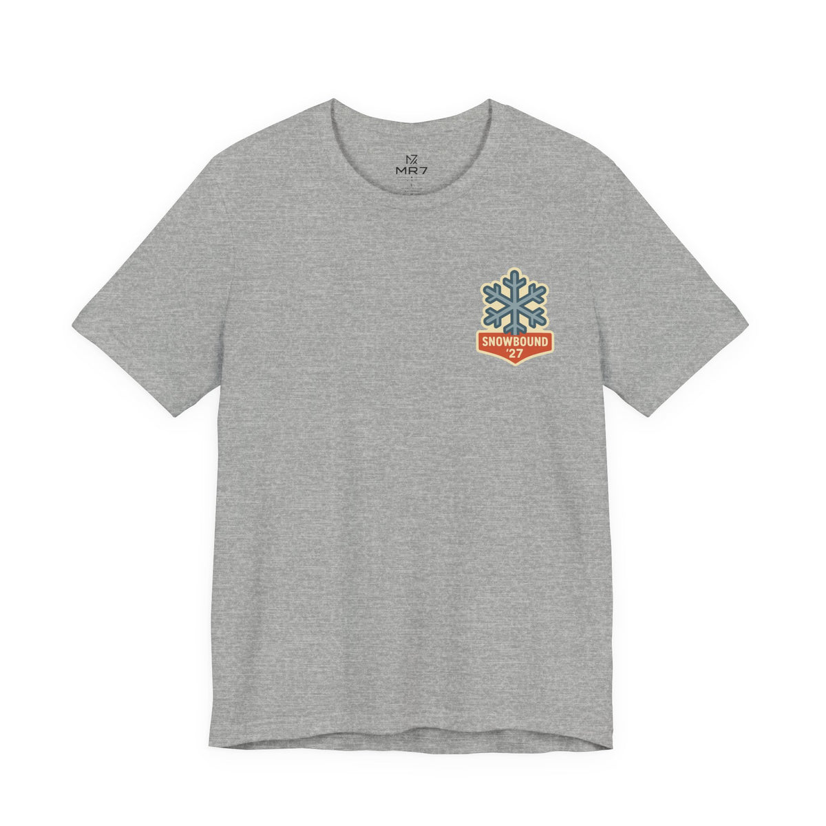 Matching Ski Trip Tee | Snowbound '27 Badge, Small Left-Chest Print