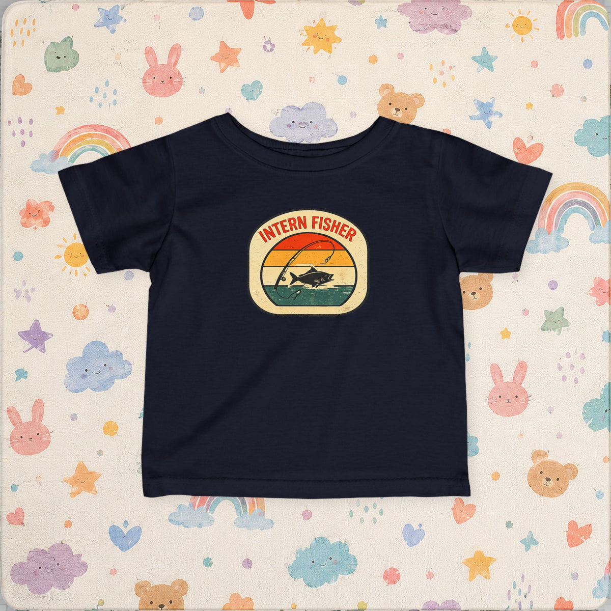Baby tee, Intern Fisher Vintage Sunset badge Infant Tee,