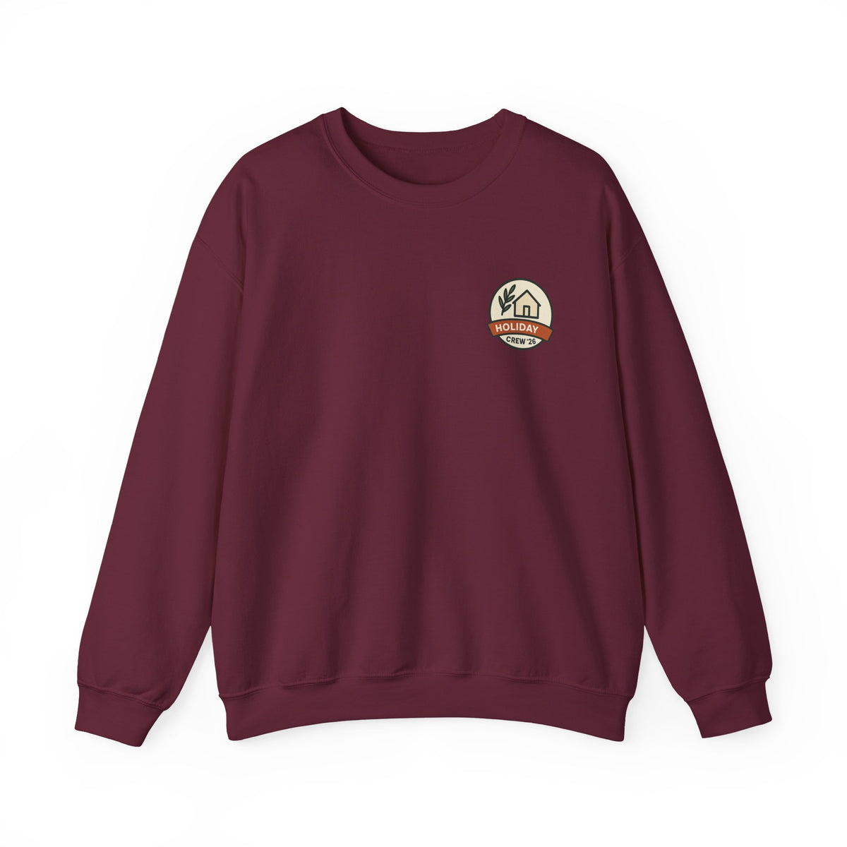 Family Holiday Matching Sweatshirt | Minimal Left-Chest Badge, Holiday Crew '26