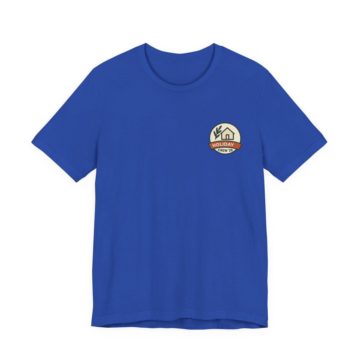 Family Holiday Matching Tee | Minimal Left-Chest Badge, Holiday Crew '26