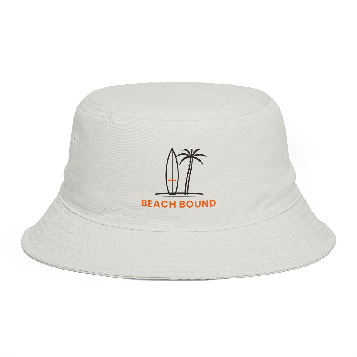 Beach Bound Bucket Hat, Vintage Line Art Beach Hat, Cotton Summer Sun Hat, Surf Travel Gift