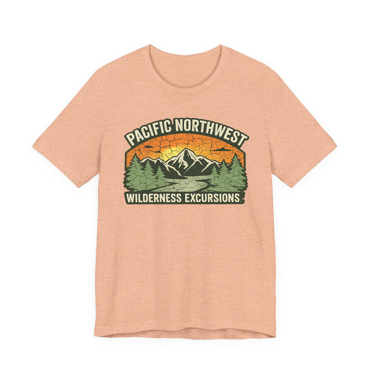 Pacific Northwest Wilderness Excursions T-Shirt | Mountain Trees Hiking Tee