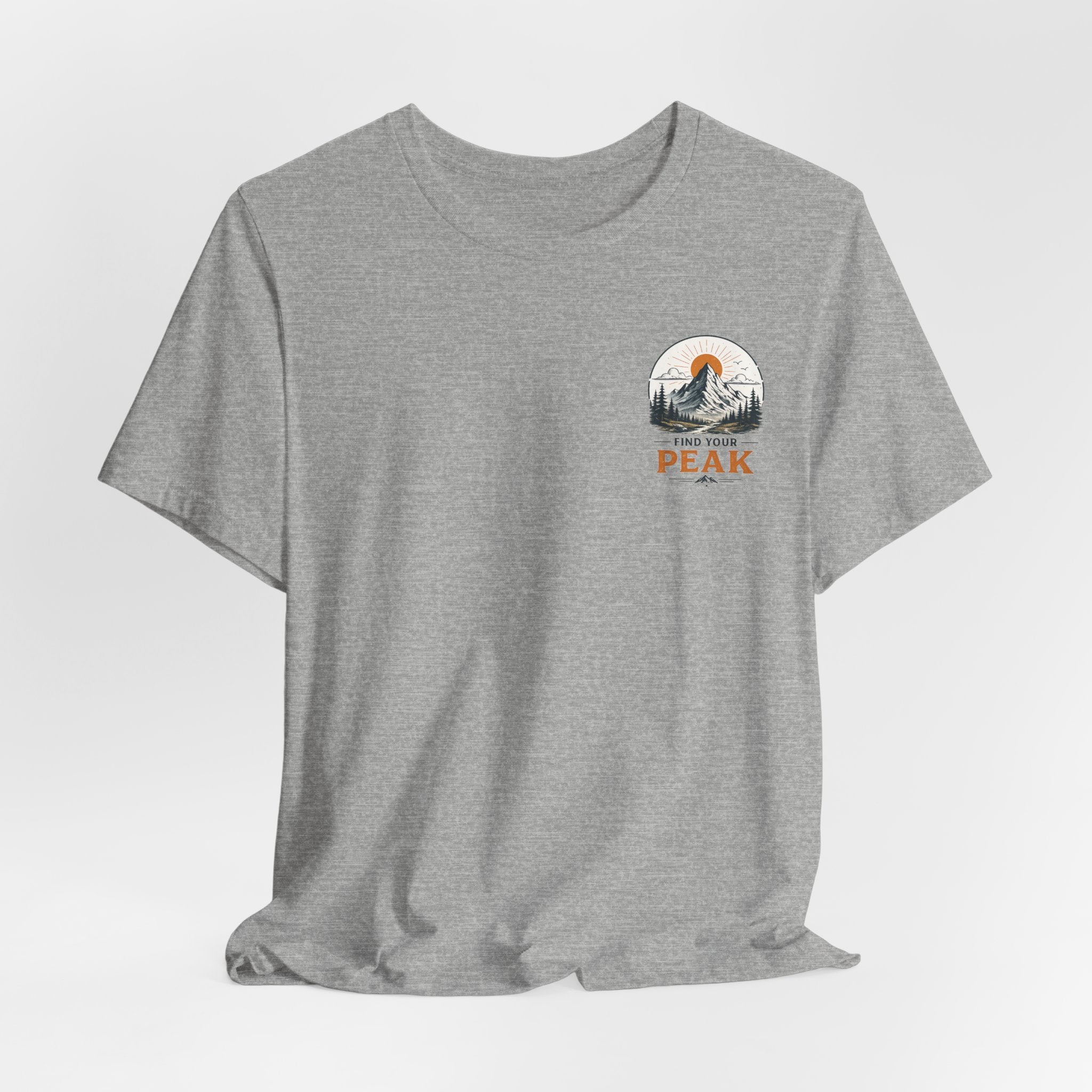 Peak Mountain Tee — Retro Sunrise Hiking T-Shirt
