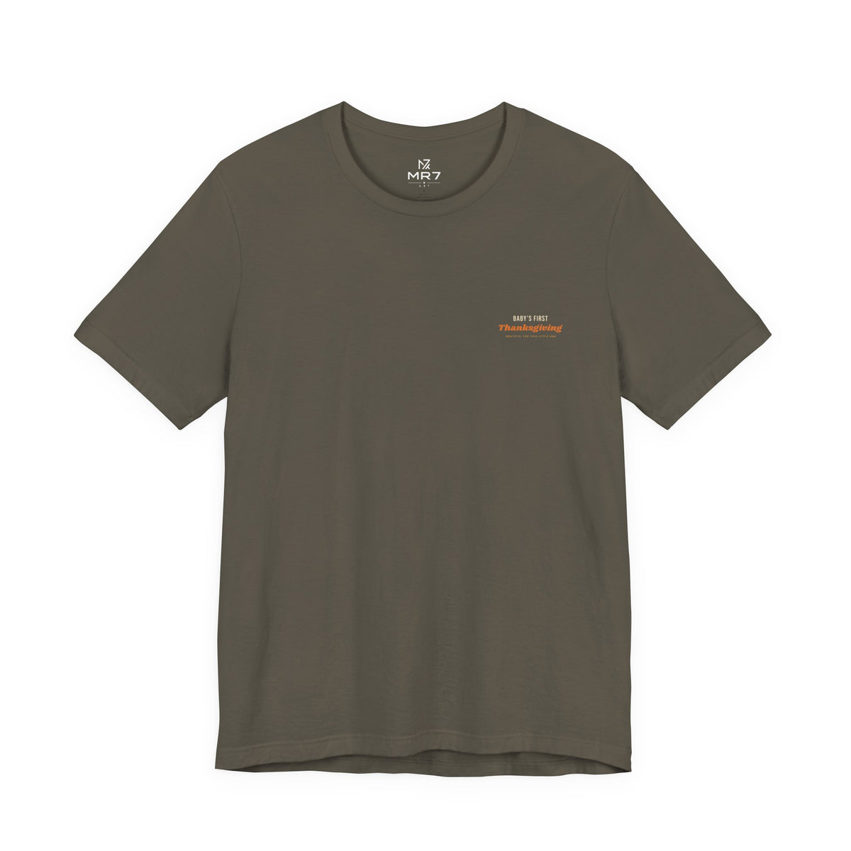 Baby's First Thanksgiving Tee | New Parents Gift, Minimal Left-Chest Print