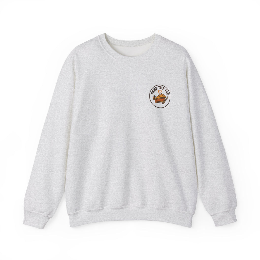 Friendsgiving Sweatshirt | Cozy Hostess Gift, Small Left-Chest Print