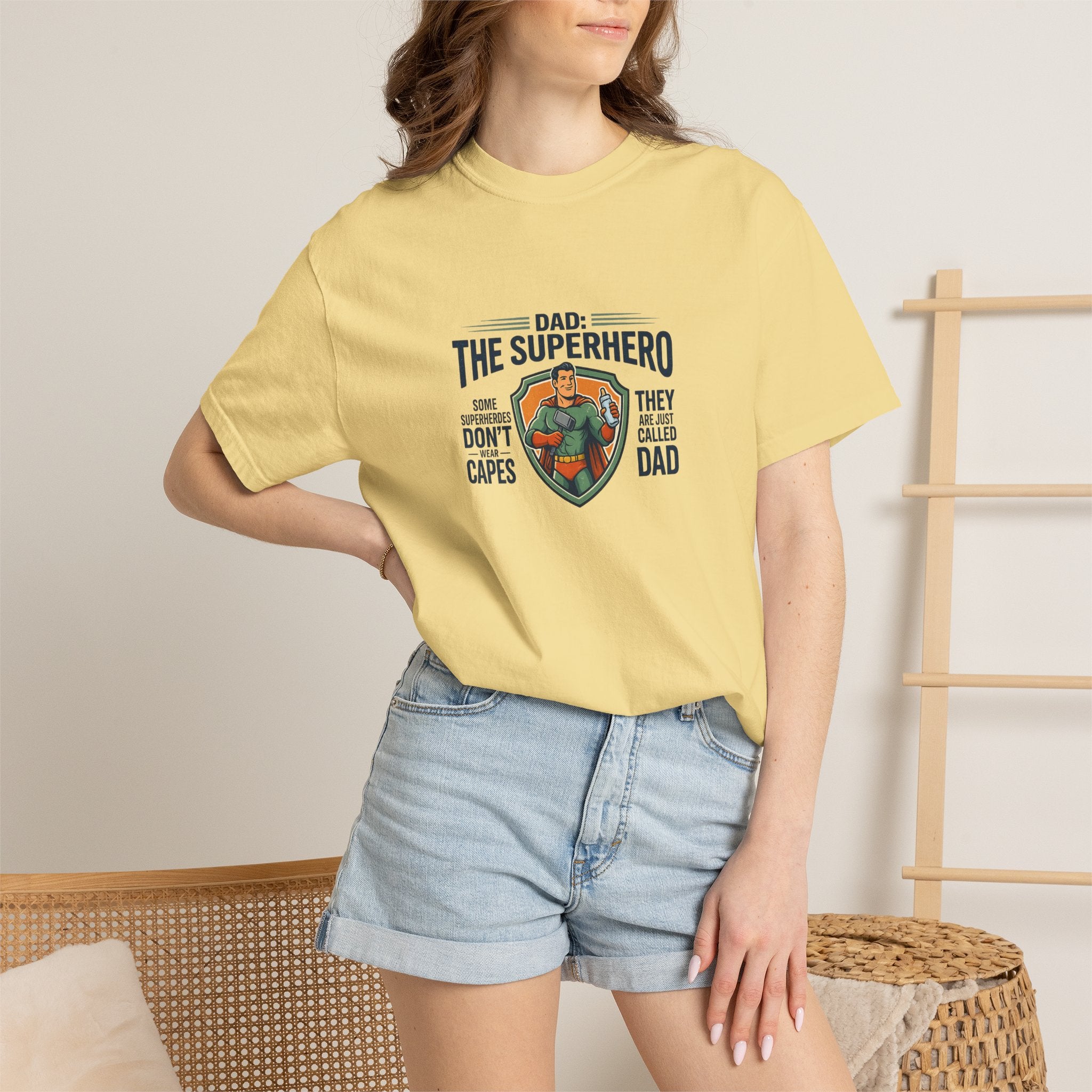 Dad: The Superhero T-Shirt — "Dad: The Superhero, They Don’t Wear Capes, They Call Him Dad"
