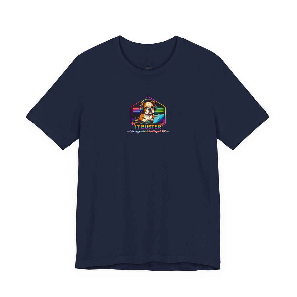 Retro Rainbow Dog Badge T-Shirt | Cute Puppy Graphic Tee