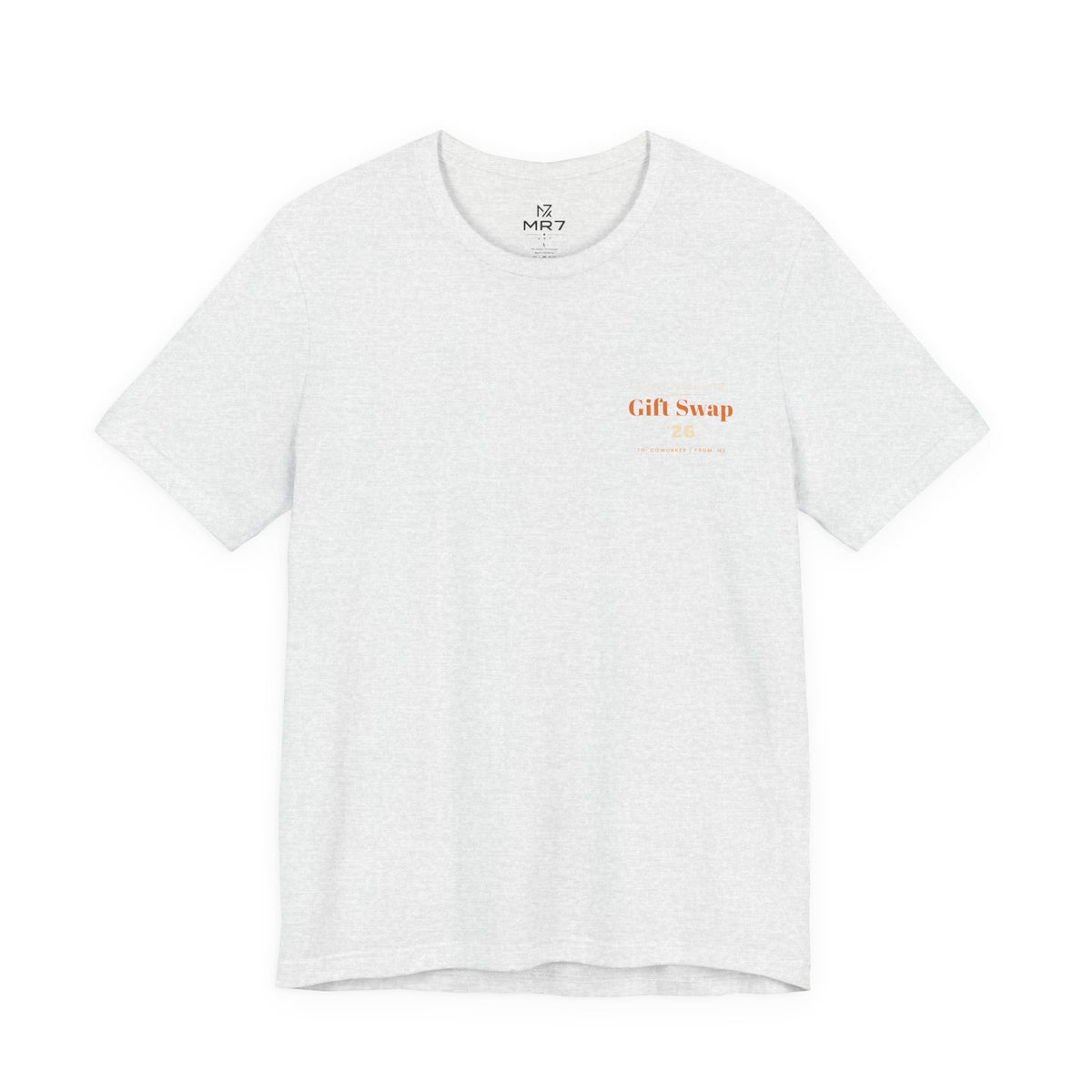 Secret Santa Tee | Office Gift Exchange, Small Left-Chest Print