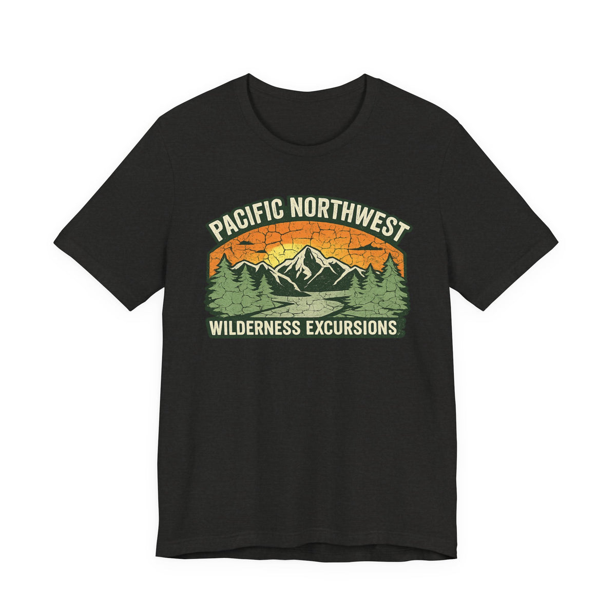 Pacific Northwest Wilderness Excursions T-Shirt | Mountain Trees Hiking Tee