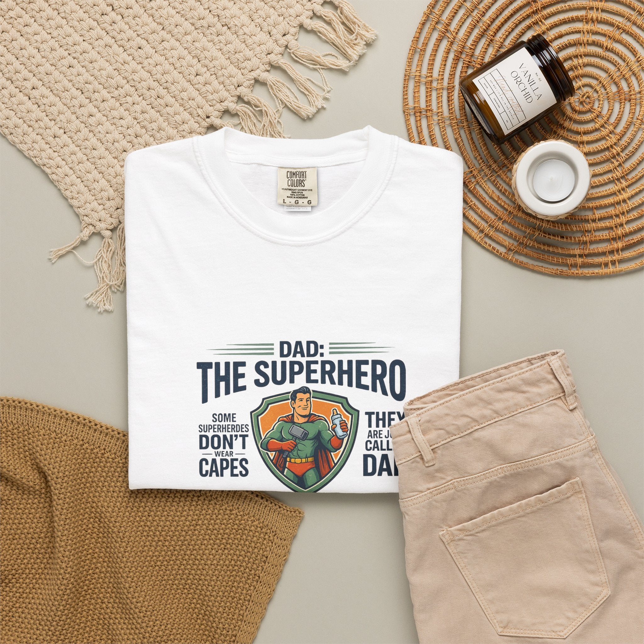 Dad: The Superhero T-Shirt — "Dad: The Superhero, They Don’t Wear Capes, They Call Him Dad"