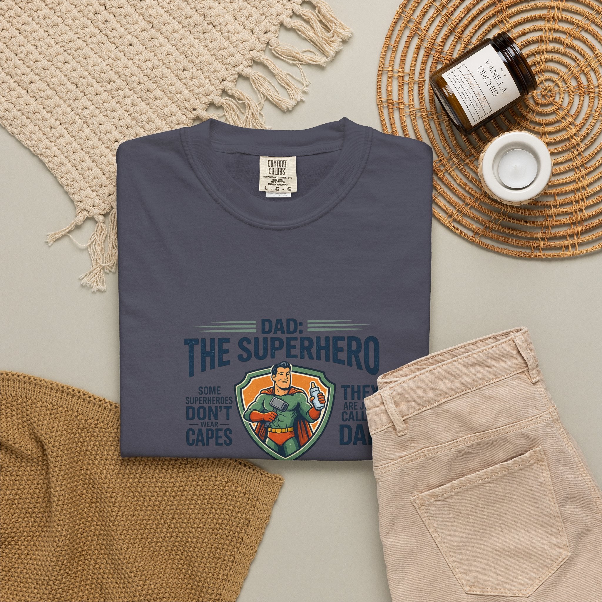 Dad: The Superhero T-Shirt — "Dad: The Superhero, They Don’t Wear Capes, They Call Him Dad"