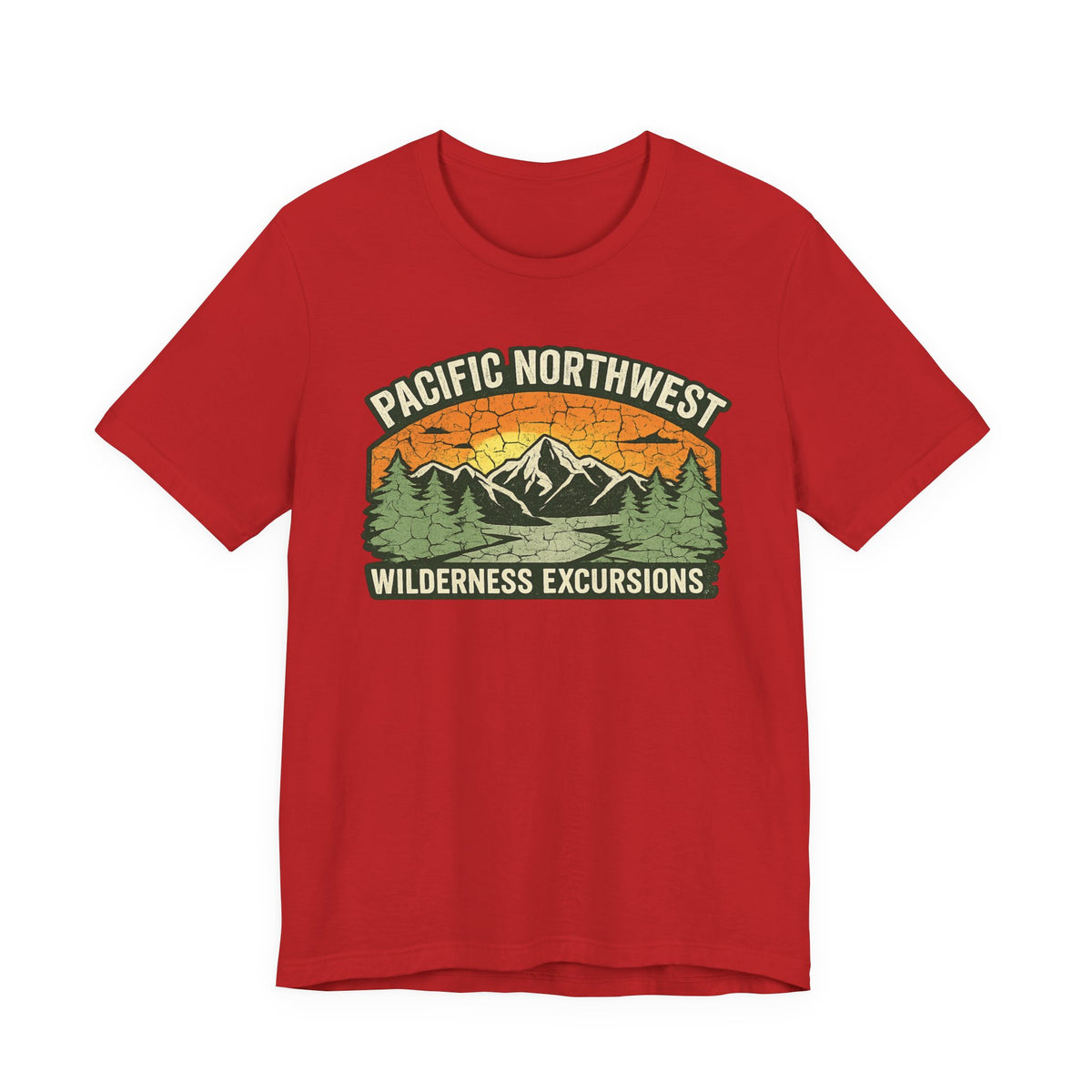 Pacific Northwest Wilderness Excursions T-Shirt | Mountain Trees Hiking Tee