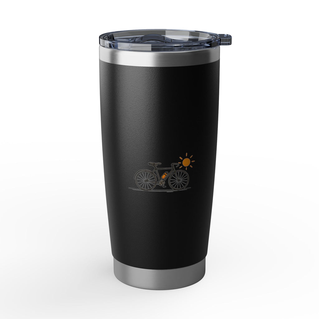 Minimal Bicycle Stainless Steel Tumbler 20oz, Insulated Travel Mug, Outdoor Coffee Gift
