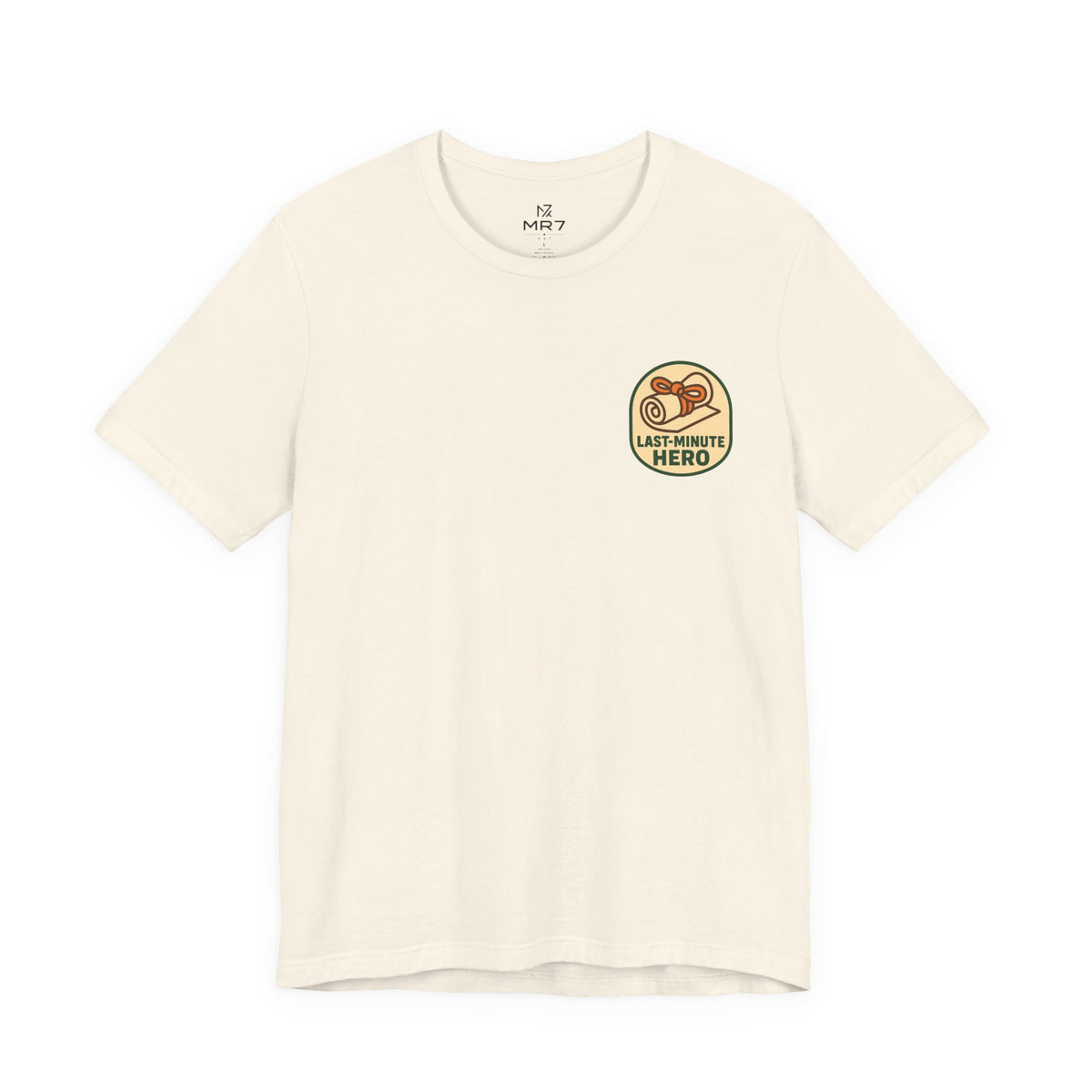 Last-Minute Gift Tee | Minimal Chest Print, Vintage Receipt Badge