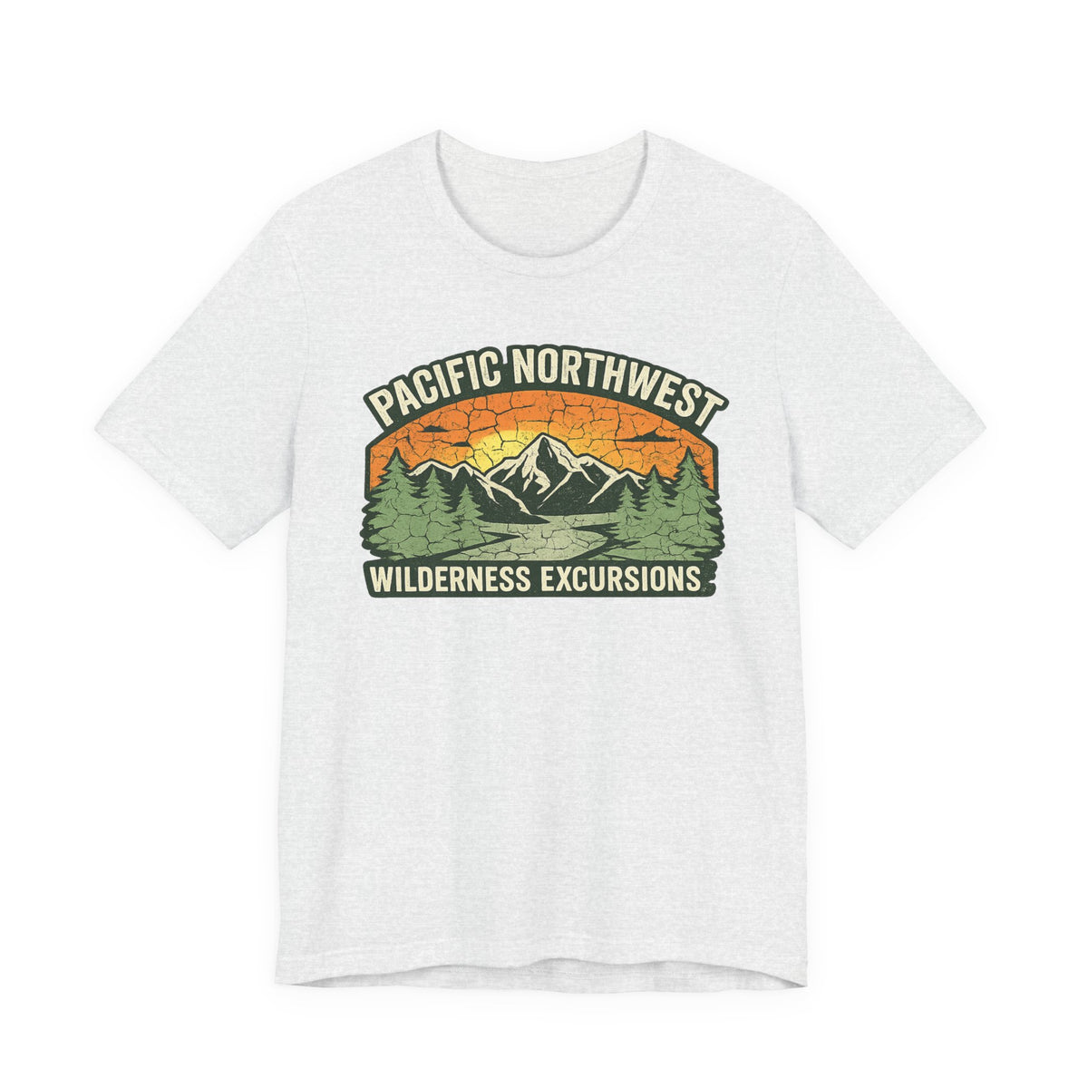 Pacific Northwest Wilderness Excursions T-Shirt | Mountain Trees Hiking Tee