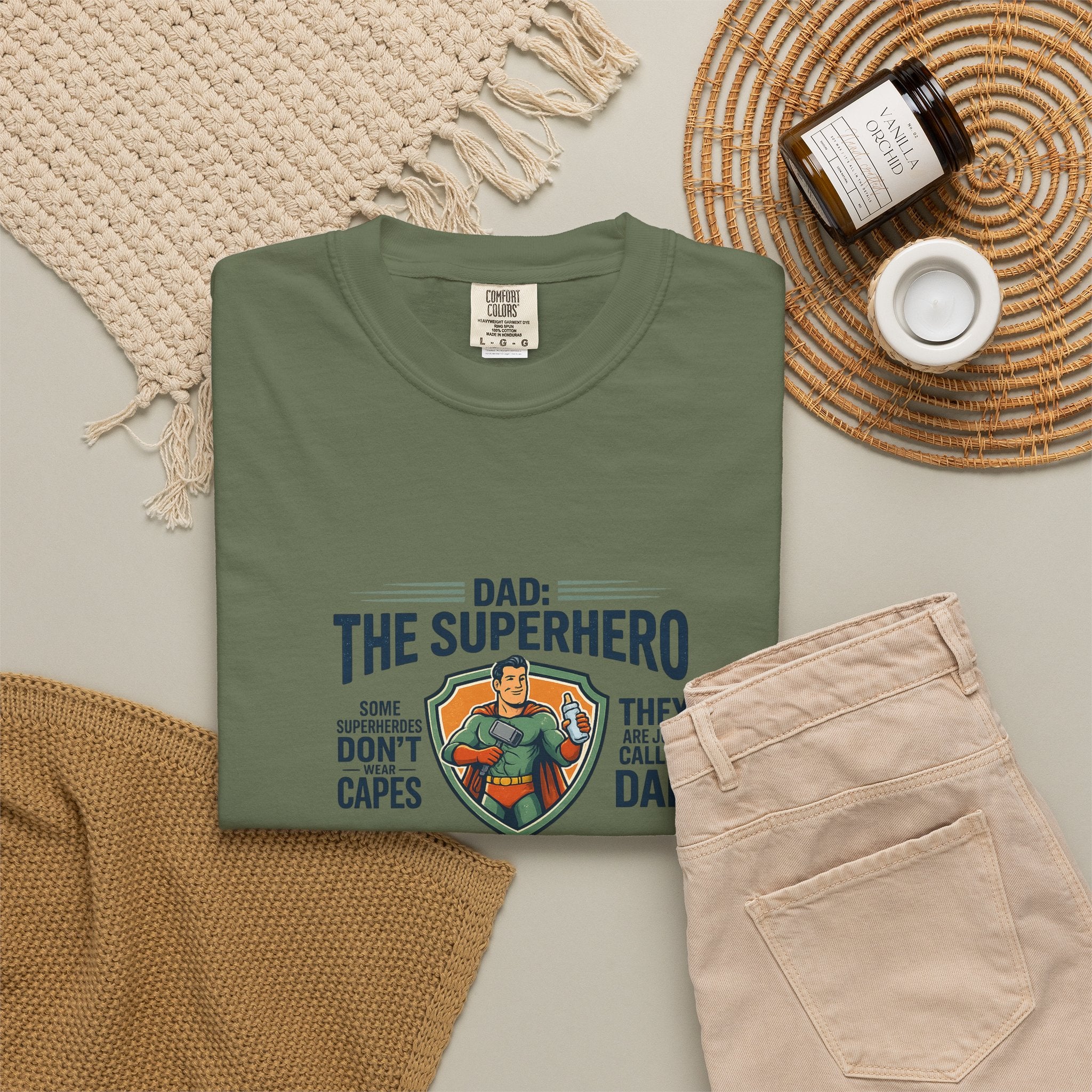 Dad: The Superhero T-Shirt — "Dad: The Superhero, They Don’t Wear Capes, They Call Him Dad"