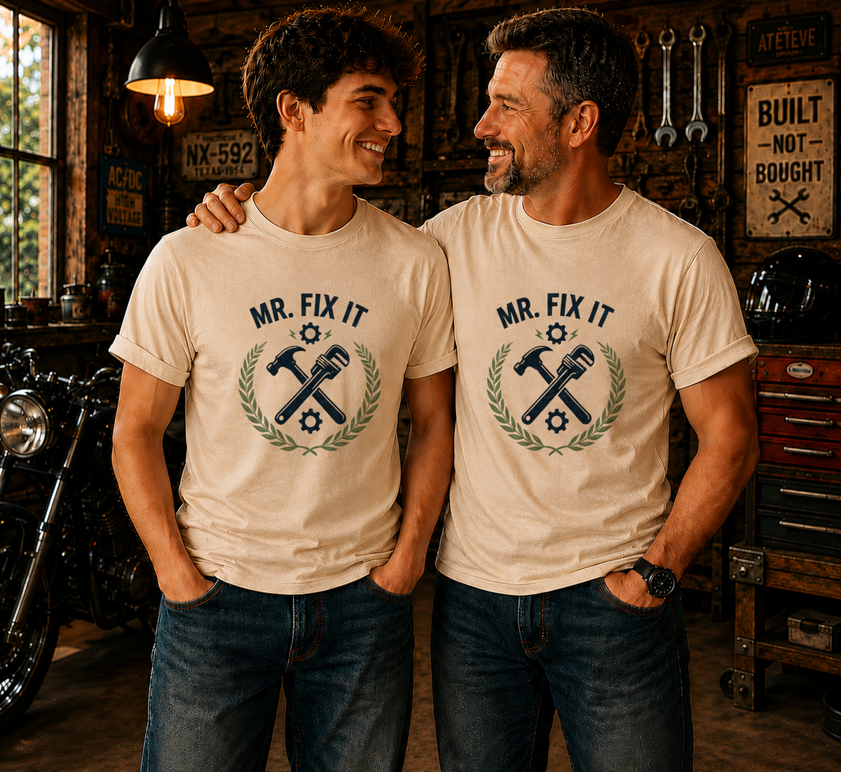 Mr Fix It Dad Shirt | Funny Dad Gift for Fathers Day | Handyman T-Shirt for Fathers | Vintage Style Tee