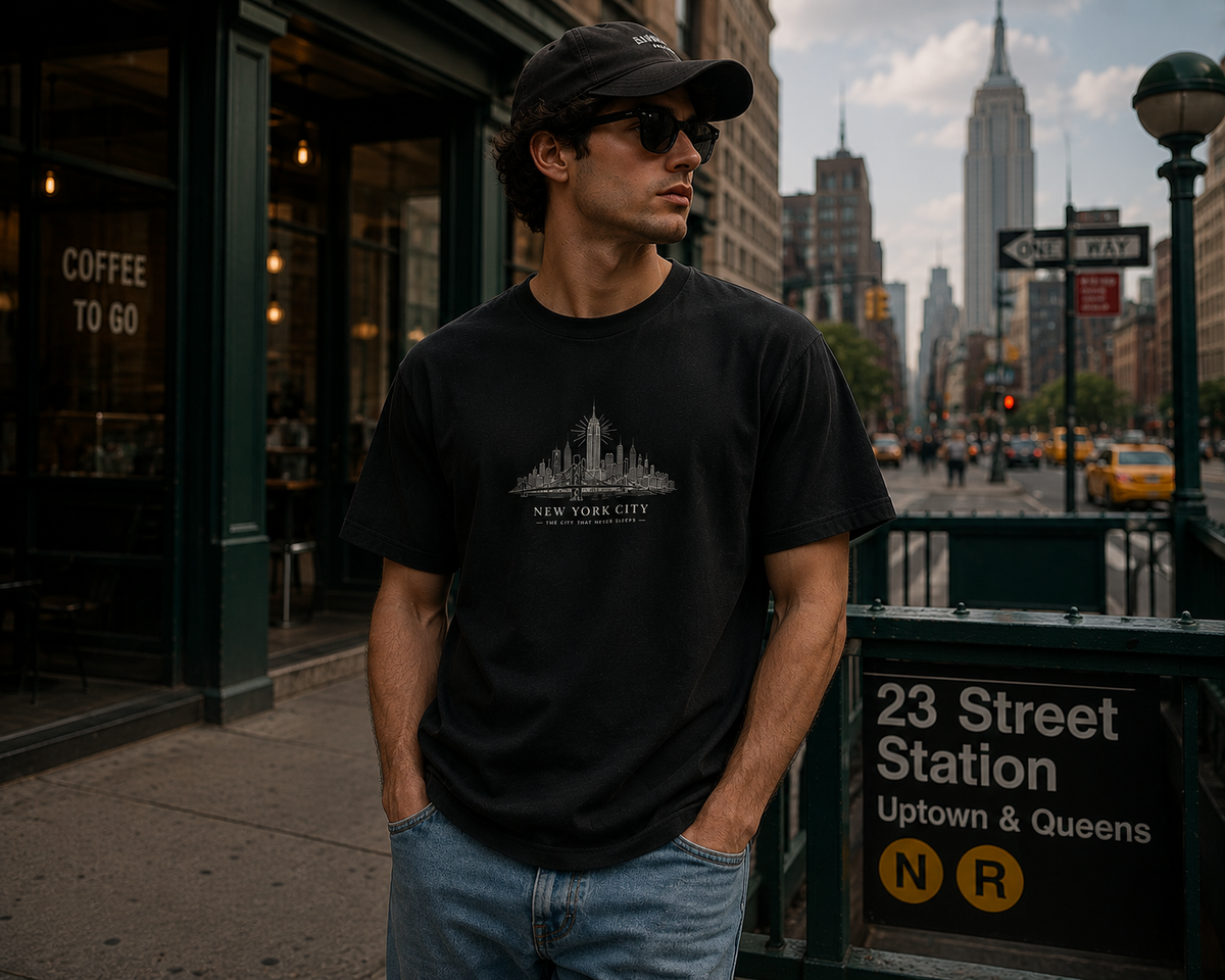 New York City skyline tee | Minimal NYC skyline T-Shirt