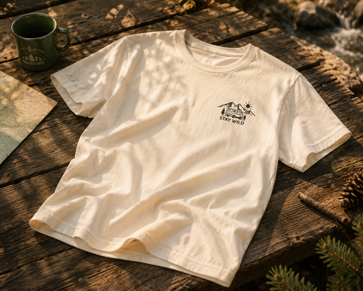 Mountain Landscape tee | Stay Wild, Outdoor Adventure Shirt