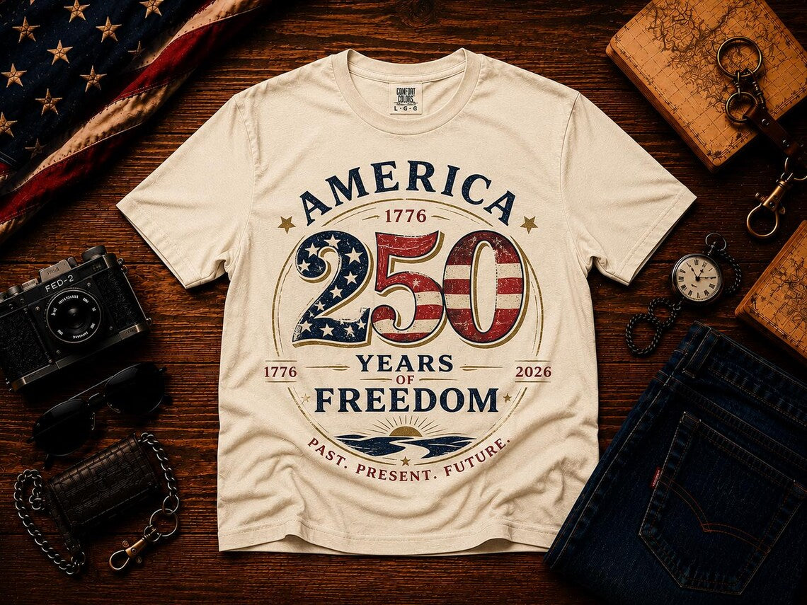 America 250 Years of Freedom T-shirt | 1776 2026 Patriotic Tee