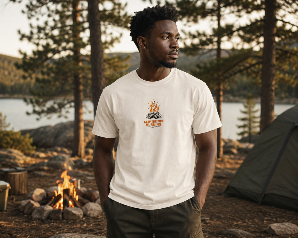 T-Shirt — Keep The Fire Burning Campfire Graphic Tee