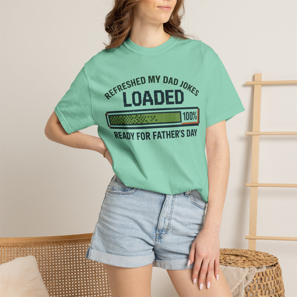 Refreshed My Dad Jokes Loaded progress bar T-Shirt | Father's Day tee