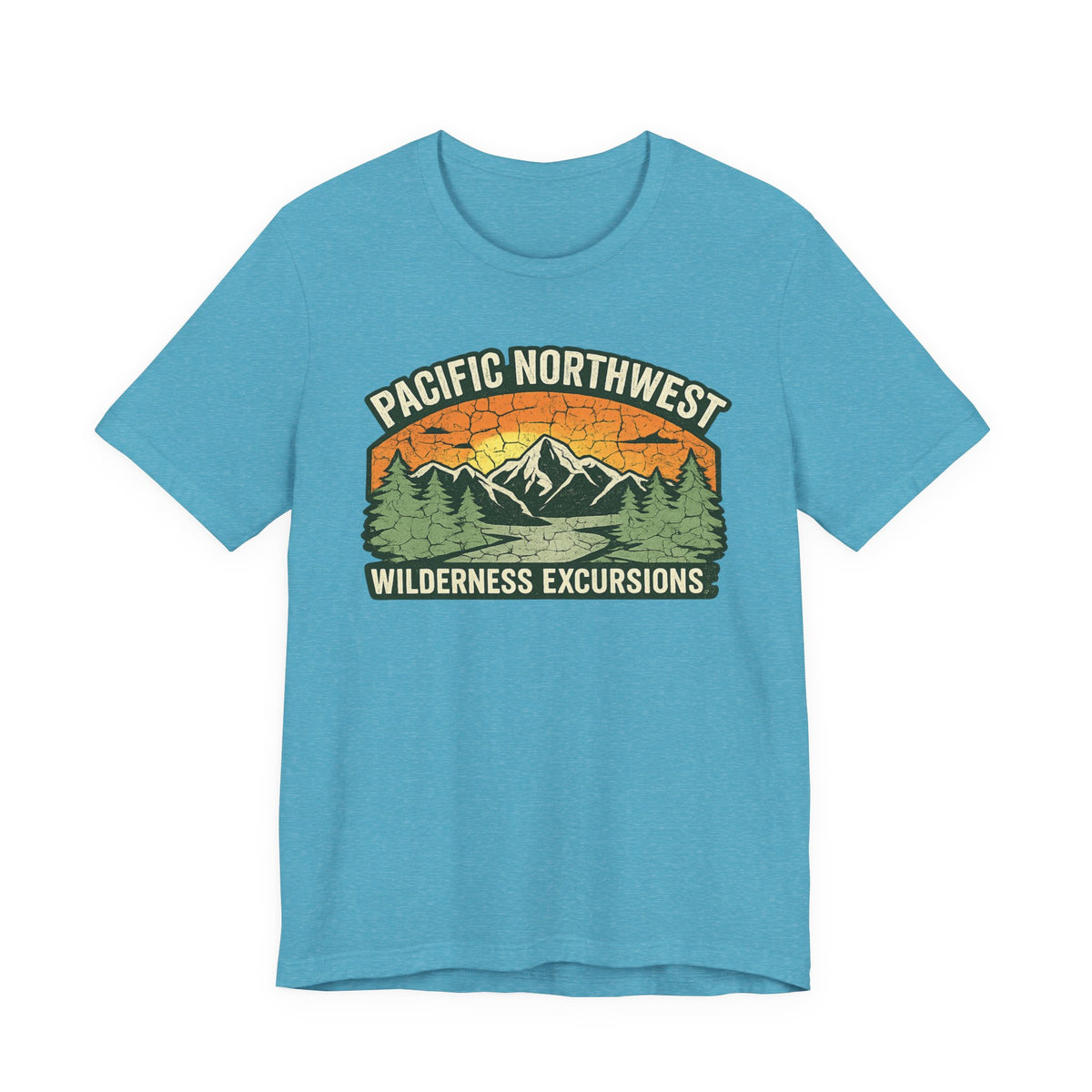Pacific Northwest Wilderness Excursions T-Shirt | Mountain Trees Hiking Tee