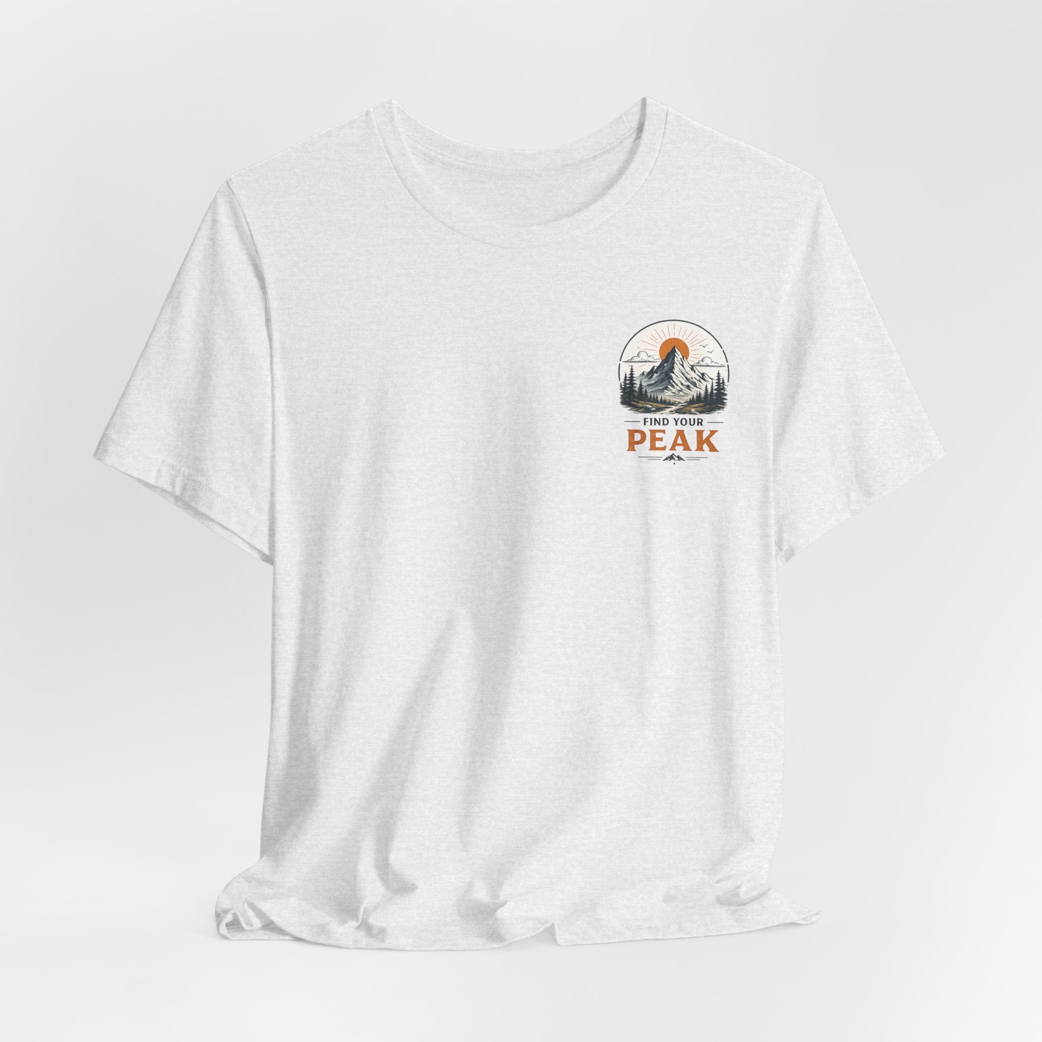 Peak Mountain Tee — Retro Sunrise Hiking T-Shirt
