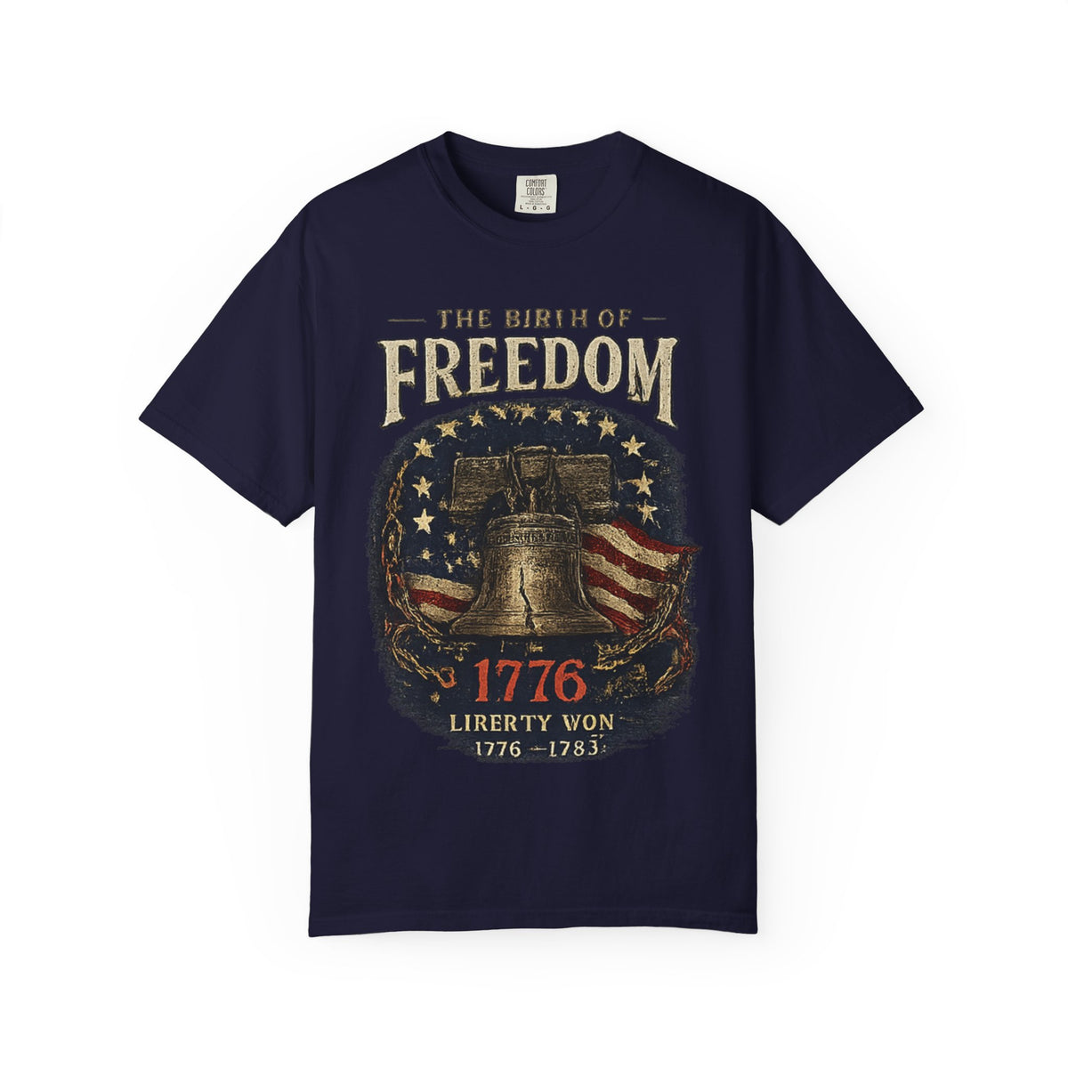 The Birth of Freedom 1776 Shirt, Retro America Tee, Vintage USA Flag T-Shirt, Liberty Bell Graphic Tee, Fourth of July Shirt,
