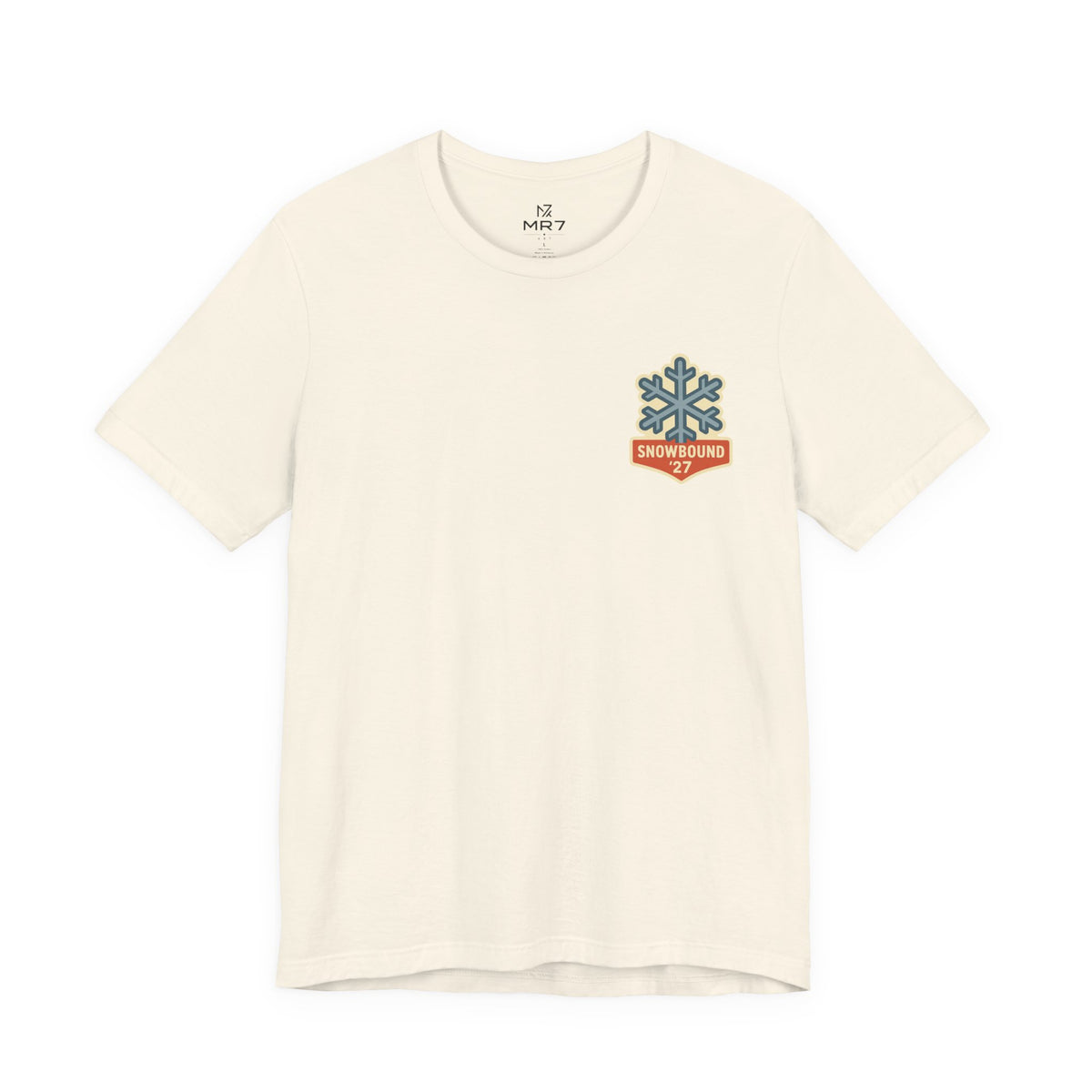 Matching Ski Trip Tee | Snowbound '27 Badge, Small Left-Chest Print