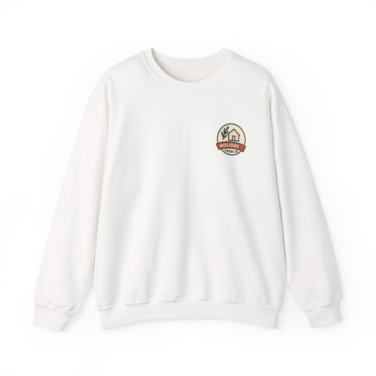 Family Holiday Matching Sweatshirt | Minimal Left-Chest Badge, Holiday Crew '26