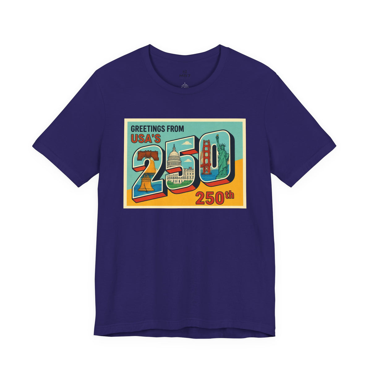 Greetings From USA 250th Vintage Postcard T-Shirt | 250th Anniversary Tee