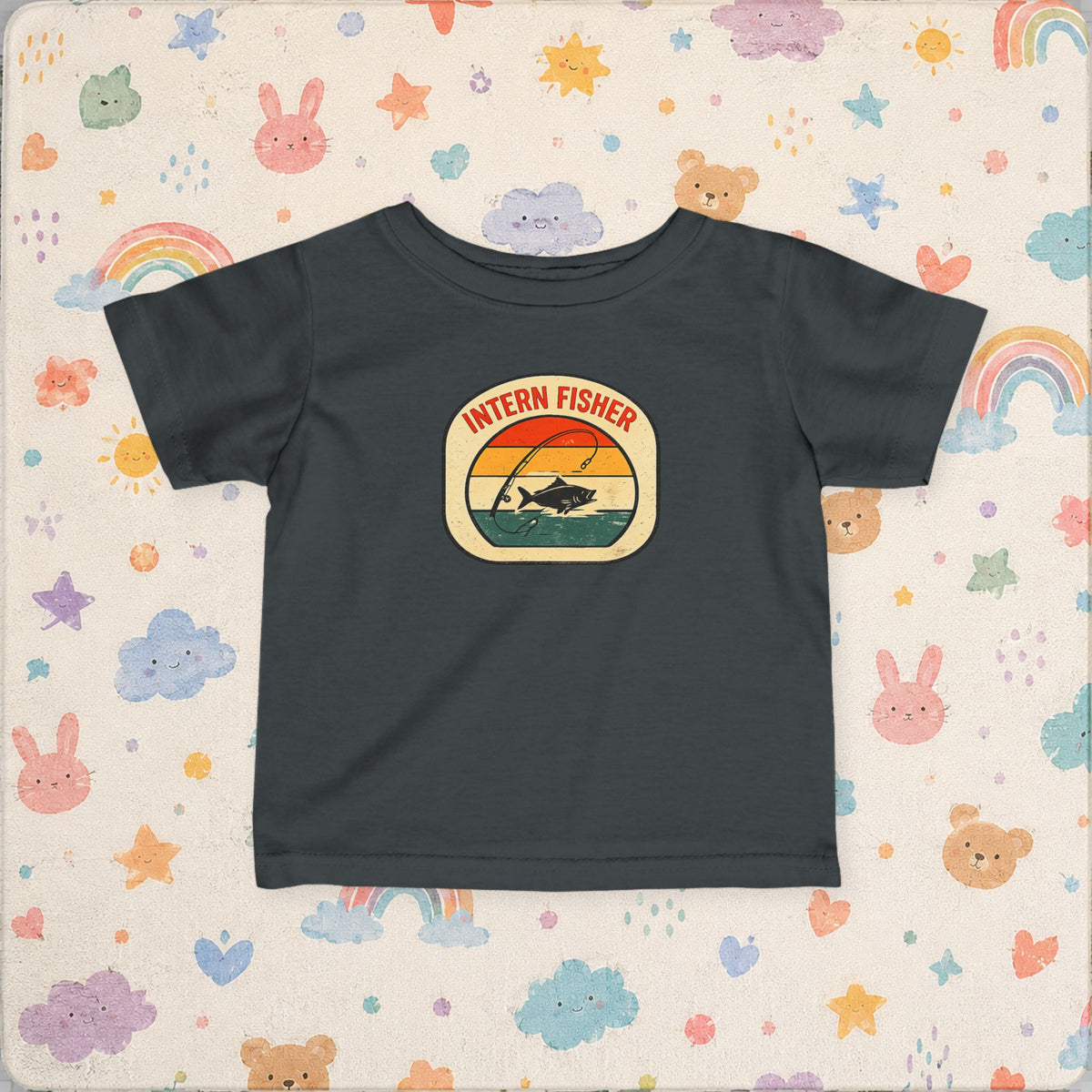 Baby tee, Intern Fisher Vintage Sunset badge Infant Tee,