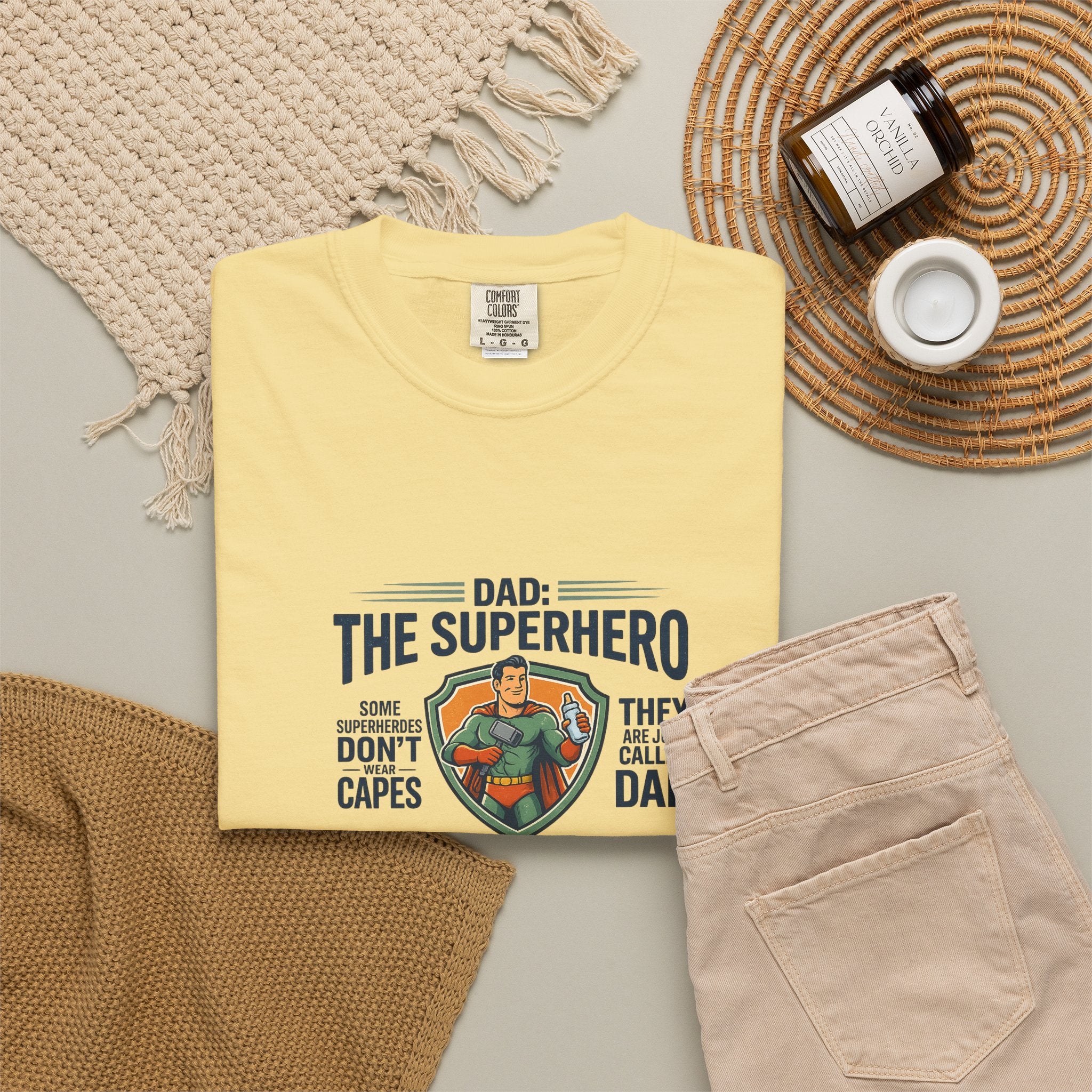 Dad: The Superhero T-Shirt — "Dad: The Superhero, They Don’t Wear Capes, They Call Him Dad"