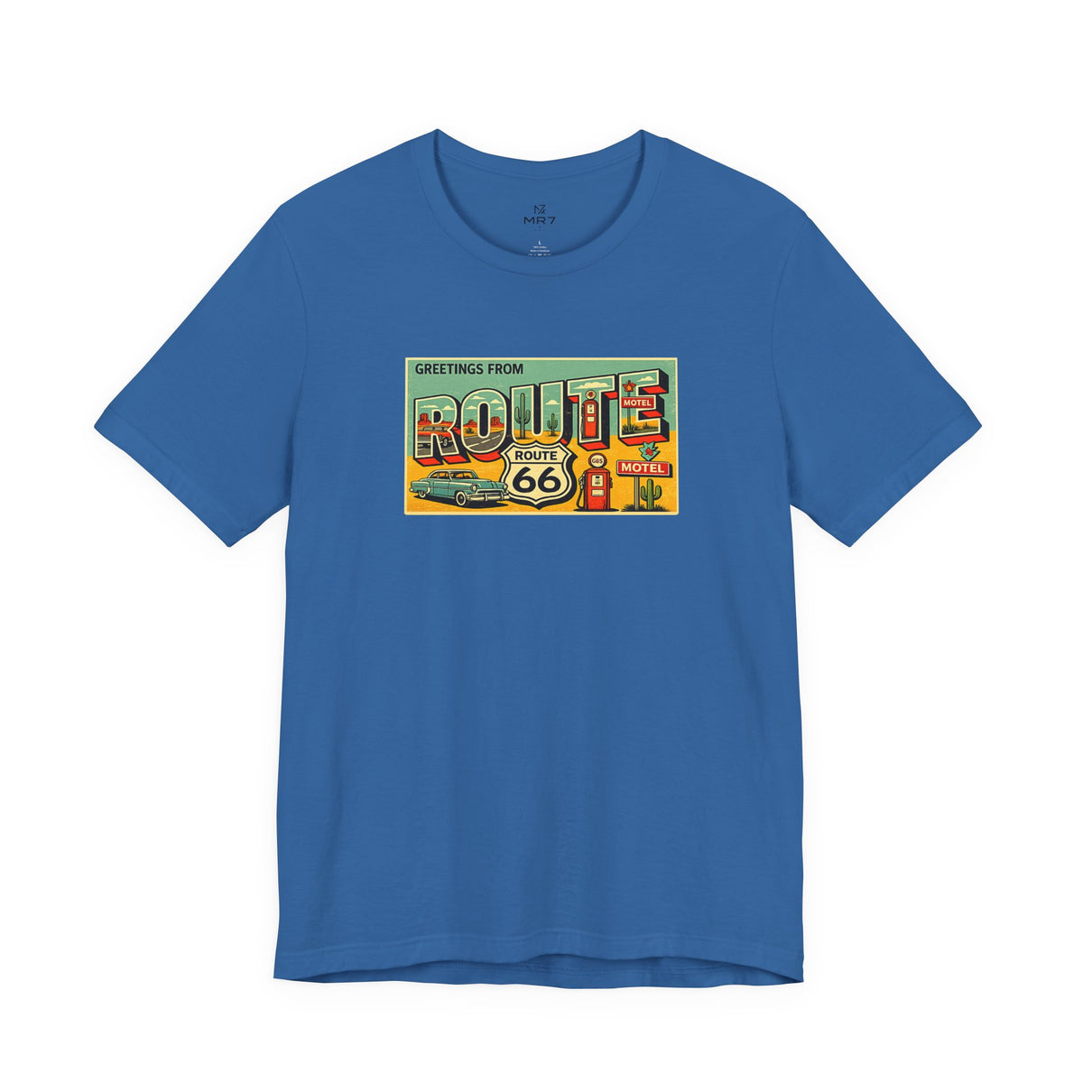 Route 66 Postcard design T-Shirt | Vintage Road Trip tee