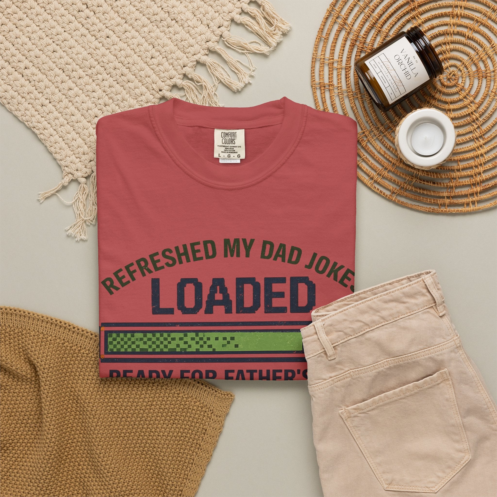 Refreshed My Dad Jokes Loaded progress bar T-Shirt | Father's Day tee